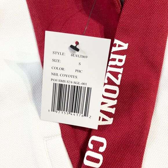 Tommy Hilfiger Arizona Coyotes Jacket Womens Small White Full Zip Logo‎ NHL New - Picture 3 of 8